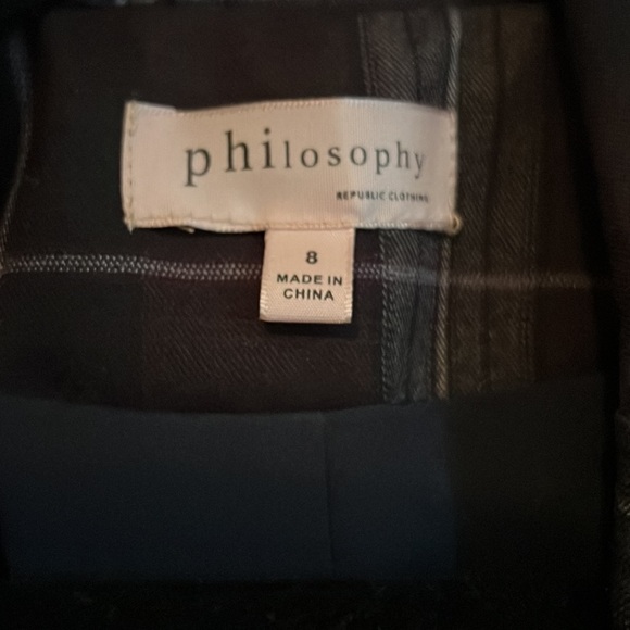 Philosophy size 8 blazer plaid print.  A375 - Picture 2 of 4